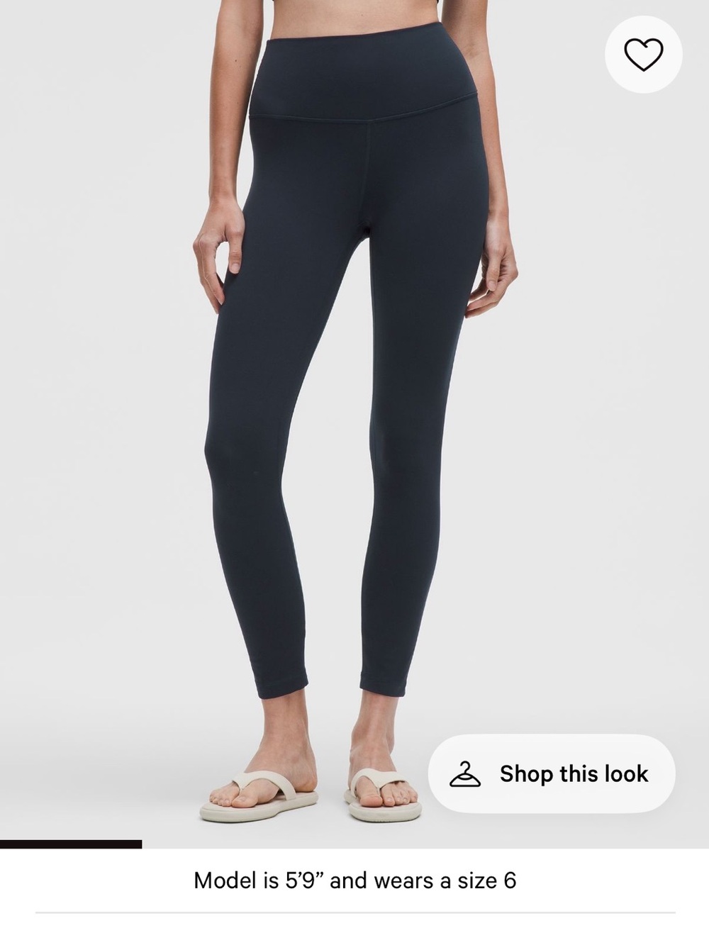 Navy lululemon align leggings 25” size 6
